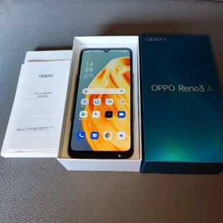 スマートフォン/携帯電話OPPO Reno3 A黒 UQモバイル版SIMフリー モバイルOK 美品