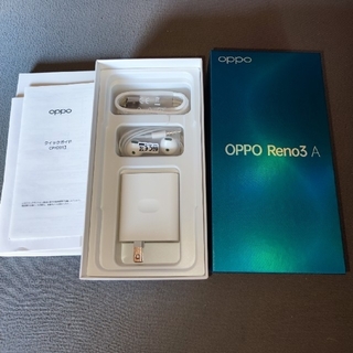 スマートフォン/携帯電話OPPO Reno3 A黒 UQモバイル版SIMフリー モバイルOK 美品