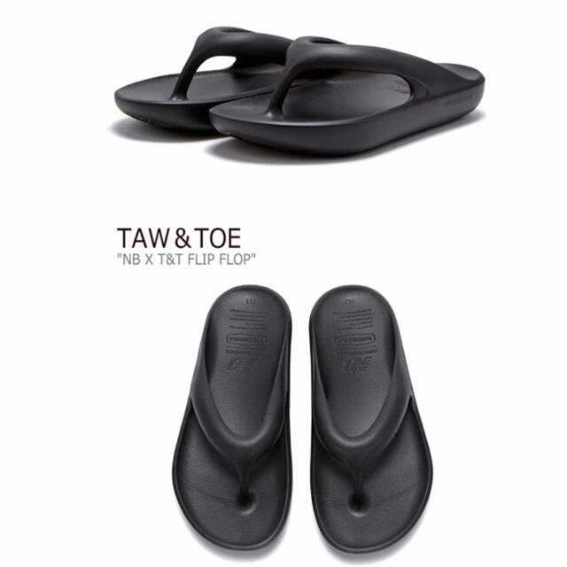 New Balance(ニューバランス)のNEW BALANCE TAW＆TOE FLIP FLOP BLACK Mサイズ レディースの靴/シューズ(サンダル)の商品写真
