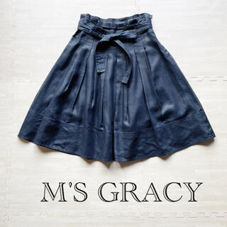 エムズグレイシー(M'S GRACY)のM'S GRACY エムズグレイシー　スカート　リボン(ひざ丈スカート)