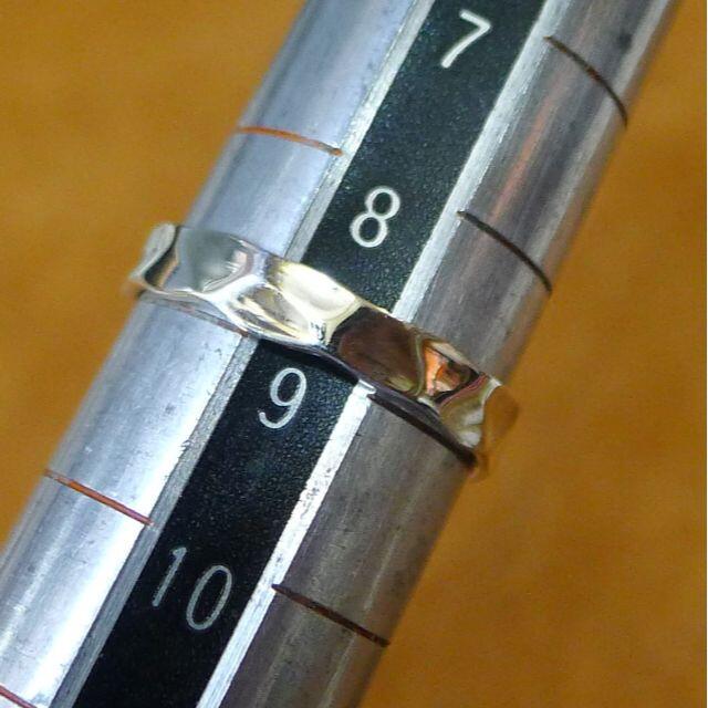 SR2066 指輪シルバー925刻リング ９号　シンプル　ハンドハンマード レディースのアクセサリー(リング(指輪))の商品写真