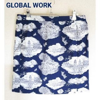 グローバルワーク(GLOBAL WORK)のGLOBAL WORK スカート　トワルドジュイ ネイビー グローバルワーク(ミニスカート)