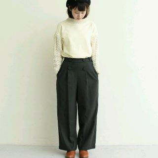 ドットアンドストライプスチャイルドウーマン(Dot&Stripes CHILDWOMAN)の新品タグ付き☆ドット&ストライプス チャイルドウーマン☆裏毛×アラン編みPO(カットソー(長袖/七分))