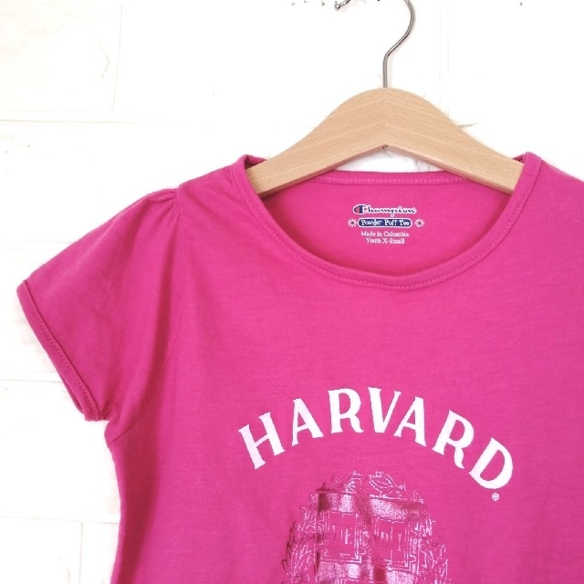 Champion(チャンピオン)のChampion　パフスリーブTシャツ　XS キッズ/ベビー/マタニティのキッズ服女の子用(90cm~)(Tシャツ/カットソー)の商品写真