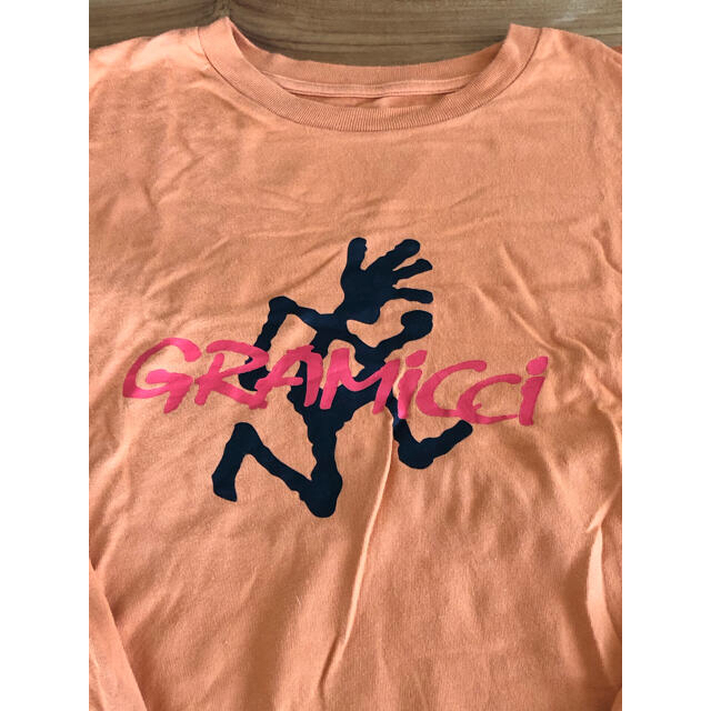 GRAMICCI(グラミチ)のグラミチ 新品 ロンT 長袖 オレンジ ランニングマン メンズ M メンズのトップス(Tシャツ/カットソー(七分/長袖))の商品写真