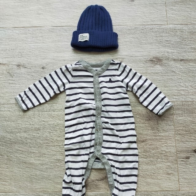 babyGAP(ベビーギャップ)の購入者様専用 ベビーGAP  帽子セット＋ミキハウスポンチョコート キッズ/ベビー/マタニティのベビー服(~85cm)(カバーオール)の商品写真