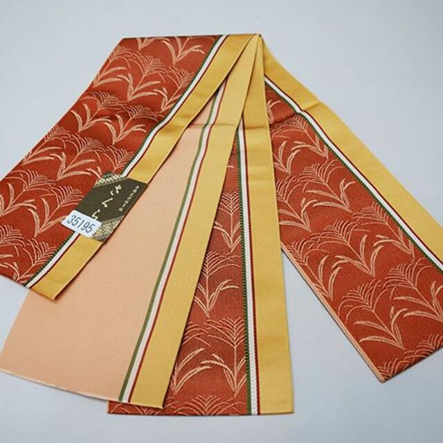 半幅帯 正絹 本場筑前博多織 小袋帯 日本製 絹100% さくら NO35195