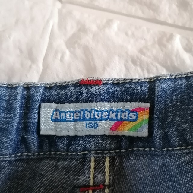 angelblue(エンジェルブルー)のANGEL BLUE KIDS　デニムハーフパンツ　130 キッズ/ベビー/マタニティのキッズ服女の子用(90cm~)(パンツ/スパッツ)の商品写真