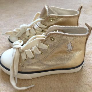 ラルフローレン(Ralph Lauren)のRalph Lauren/KIDSスニーカー/GOLD/16cm(スニーカー)