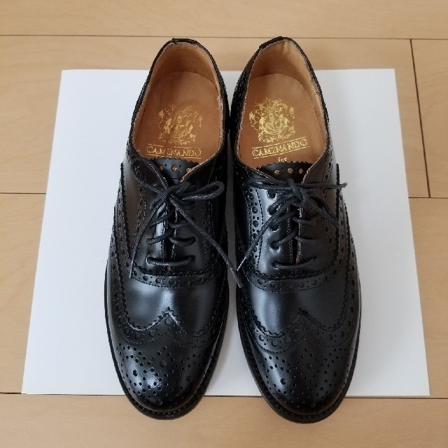 カミナンド レザー シューズ 革 靴 シップス 黒 金プレート www