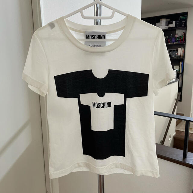 店舗 MOSCHINO ビッグシルエット バックロゴプリント 半袖シャツ