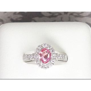 りぃ♡様専用★パパラチアサファイア★0.754ct★リング(リング(指輪))