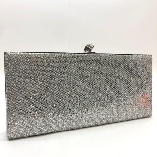 ジミーチュウ(JIMMY CHOO)のジミーチュウ クラッチバッグ ハンドバッグ　ラメ グリッター シルバー(クラッチバッグ)