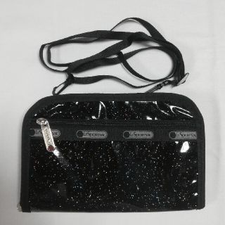 レスポートサック(LeSportsac)の新品未使用　レスポートサック　ショルダーポーチ　ブラックグリッター(財布)