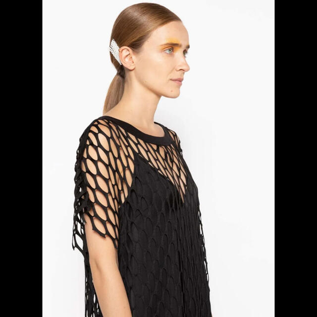 DRIES VAN NOTEN - dries van noten メッシュ ワンピース ブラックの