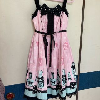 アンジェリックプリティー(Angelic Pretty)のファンタジックドーリー　ピンクJSK(ひざ丈ワンピース)