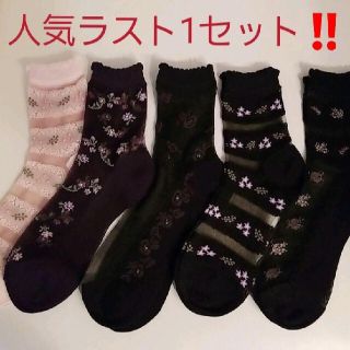 アナスイ(ANNA SUI)の☆人気シリーズ☆シースルー靴下5点セット　ラスト1セット(ソックス)