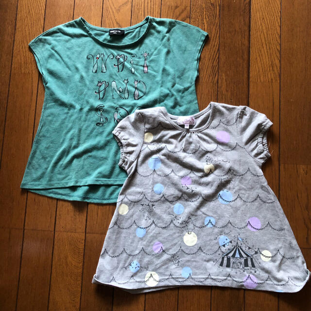 COMME CA ISM(コムサイズム)の110サイズ２枚セット キッズ/ベビー/マタニティのキッズ服女の子用(90cm~)(Tシャツ/カットソー)の商品写真