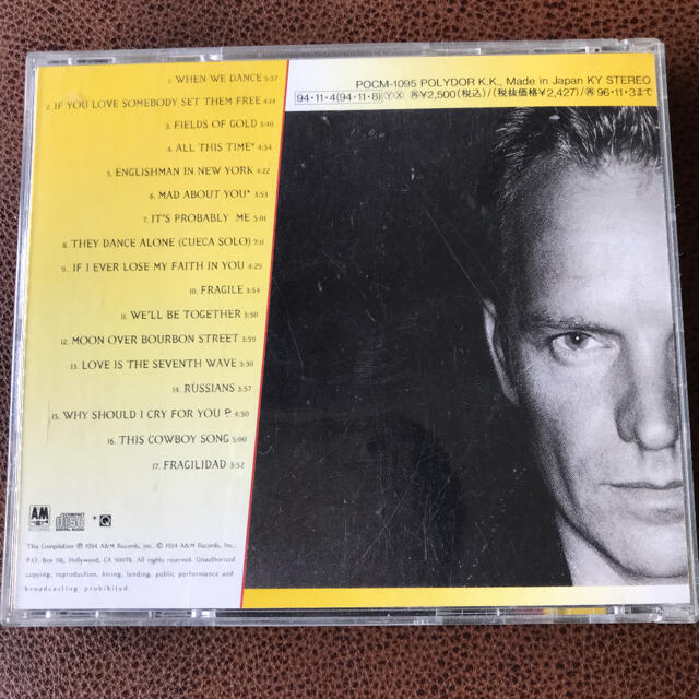 Fields Of Gold (The Best Of Sting） エンタメ/ホビーのCD(ポップス/ロック(洋楽))の商品写真