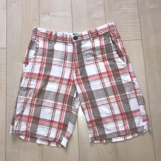 ギャップ(GAP)の♪美品♪ Gap チェック柄 ハーフパンツ ショートパンツ オレンジ メンズ(ショートパンツ)