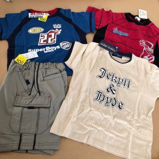 100センチ　男児　セットアップ　シャツ　パンツ　ズボン　4枚セット  ♥(Tシャツ/カットソー)