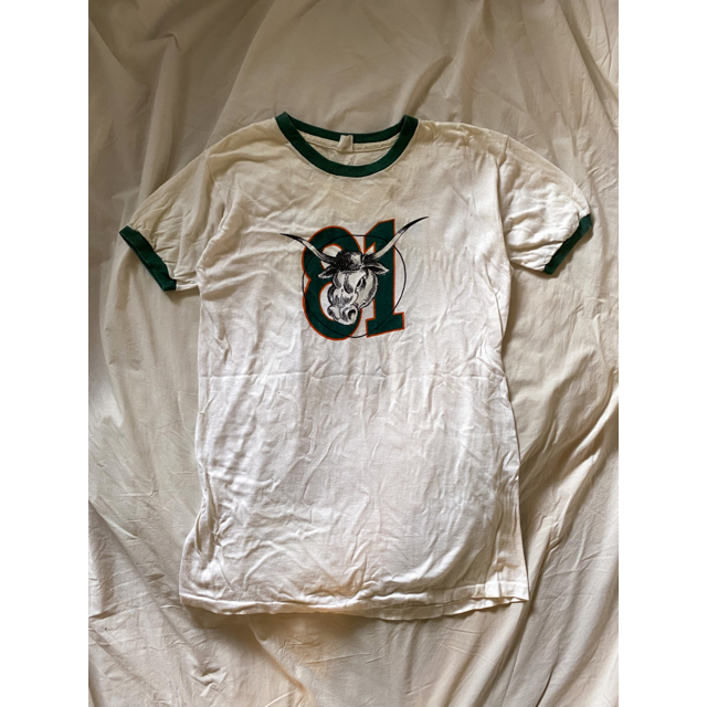 80s アニマル　ハイスクール　リンガーTシャツ レディースのトップス(Tシャツ(半袖/袖なし))の商品写真