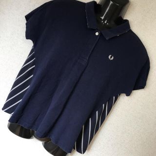 フレッドペリー(FRED PERRY)のレディース　90s フレッドペリー ワンポイント ロゴ刺繍 半袖 ポロシャツ　M(シャツ/ブラウス(半袖/袖なし))