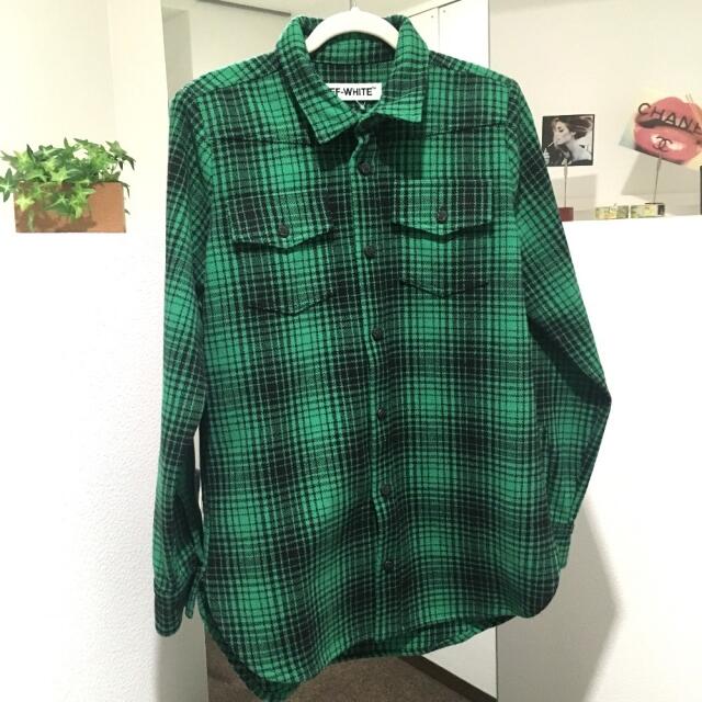 OFF-WHITE - オフホワイト OFF-WHITE TARTAN SHIRT DIAG ALL OVER チェック柄 アウターその他 Cotton (1149),Microfiber (1865),ABS (1201),Acrylic (1767),Polyester (1168),PVC (1178),Stainless stee グリーン