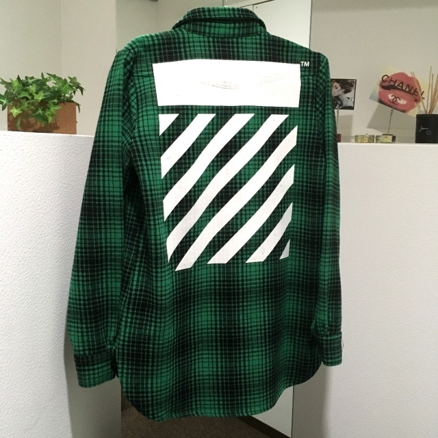 OFF-WHITE TARTAN SHIRT DIAG ALL OVER