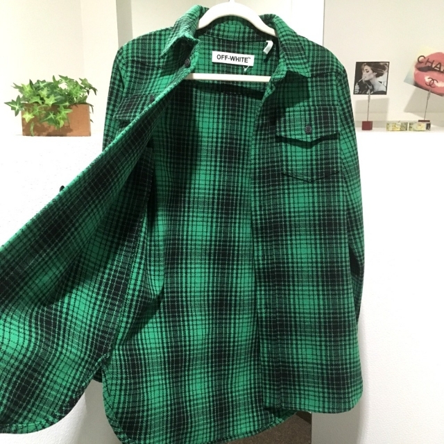 オフホワイト OFF-WHITE TARTAN SHIRT DIAG ALL OVER チェック柄 アウターその他 Cotton (1149),Microfiber (1865),ABS (1201),Acrylic (1767),Polyester (1168),PVC (1178),Stainless stee グリーン 2