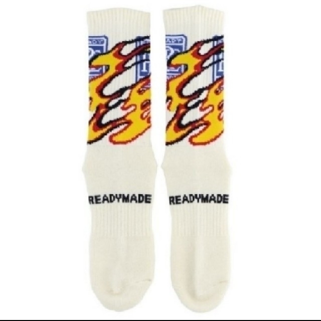 Supreme(シュプリーム)の1足★READYMADE 3P CREW SOCKS FIRE / WHITE メンズのレッグウェア(ソックス)の商品写真