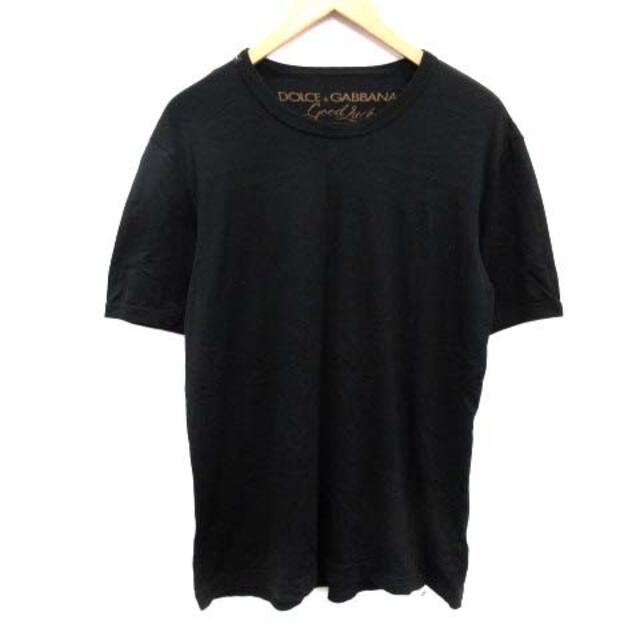 DOLCE&GABBANA(ドルチェアンドガッバーナ)のドルチェ&ガッバーナ ドルガバ Tシャツ カットソー 半袖 無地 50 L 黒 メンズのトップス(Tシャツ/カットソー(半袖/袖なし))の商品写真