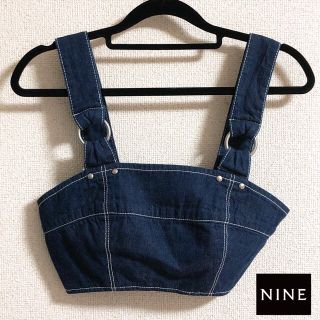 ナイン(NINE)の【送料込み・新品未使用】NINE ナイン デニム ベアトップ キャミトップ(ベアトップ/チューブトップ)