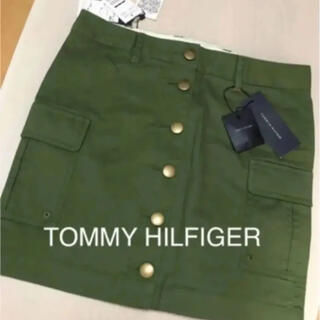 トミーヒルフィガー(TOMMY HILFIGER)のTOMMY HILFIGER❤︎モスグリーンスカート 新品(ミニスカート)