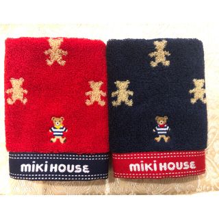 ミキハウス(mikihouse)のミキハウス　ハンドタオル　2枚(タオル/バス用品)