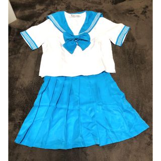 コスプレ　女子高生　セーラ服　セーラームーン　マーキュリー　青(衣装)