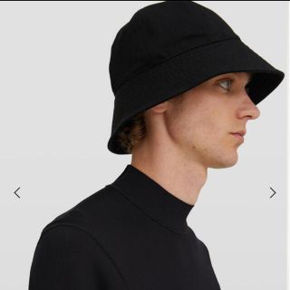 Jil sander ジルサンダー　 コットン　バケットハット ブラック　M