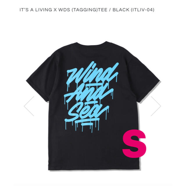 SEA(シー)のIT’S A LIVING X WDS TEE BLACK Sサイズ メンズのトップス(Tシャツ/カットソー(半袖/袖なし))の商品写真