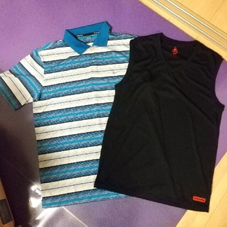 ナイキ(NIKE)のNIKEナイキゴルフウェアとle coqルコックドライウェアのセット(Tシャツ/カットソー(半袖/袖なし))