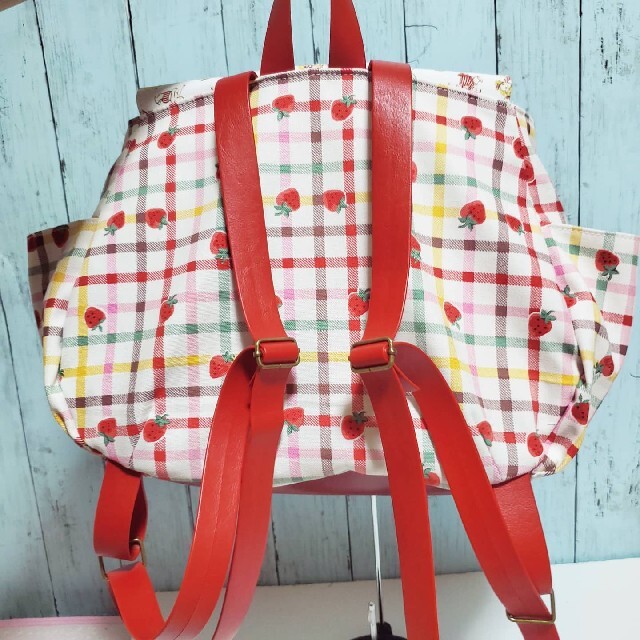 フタ付き まん丸リュック キャンディキャンディ ハンドメイド