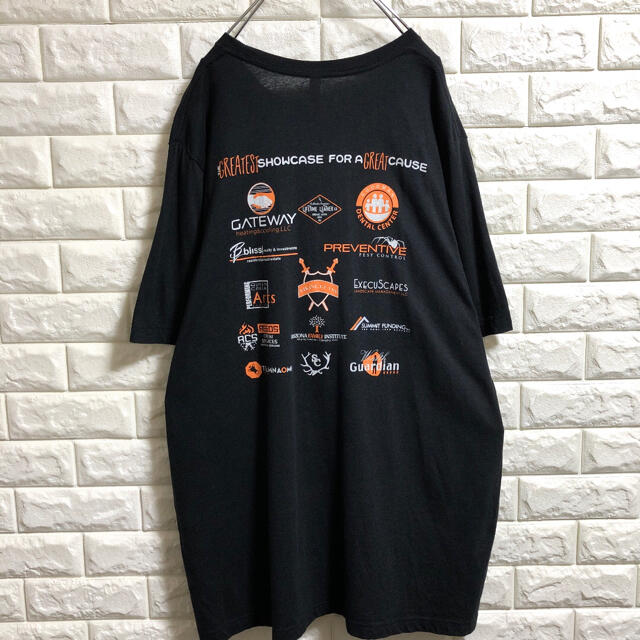 アメリカ古着　CANVAS  キリン　プリント　Tシャツ　メンズ2XLサイズ メンズのトップス(Tシャツ/カットソー(半袖/袖なし))の商品写真