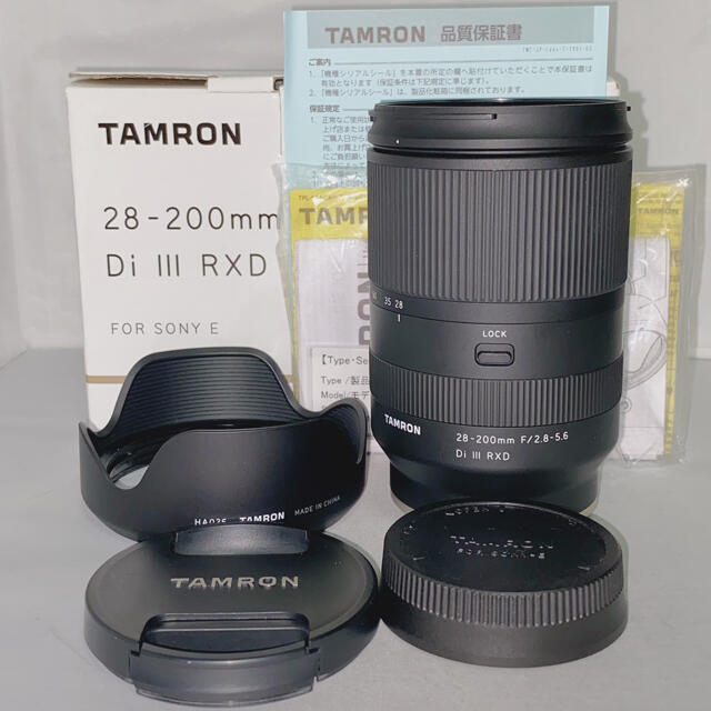 TAMRON(タムロン)の【美品】TAMRON 28-200 F2.8-5.6 Di Ⅲ RXD ソニー スマホ/家電/カメラのカメラ(レンズ(ズーム))の商品写真