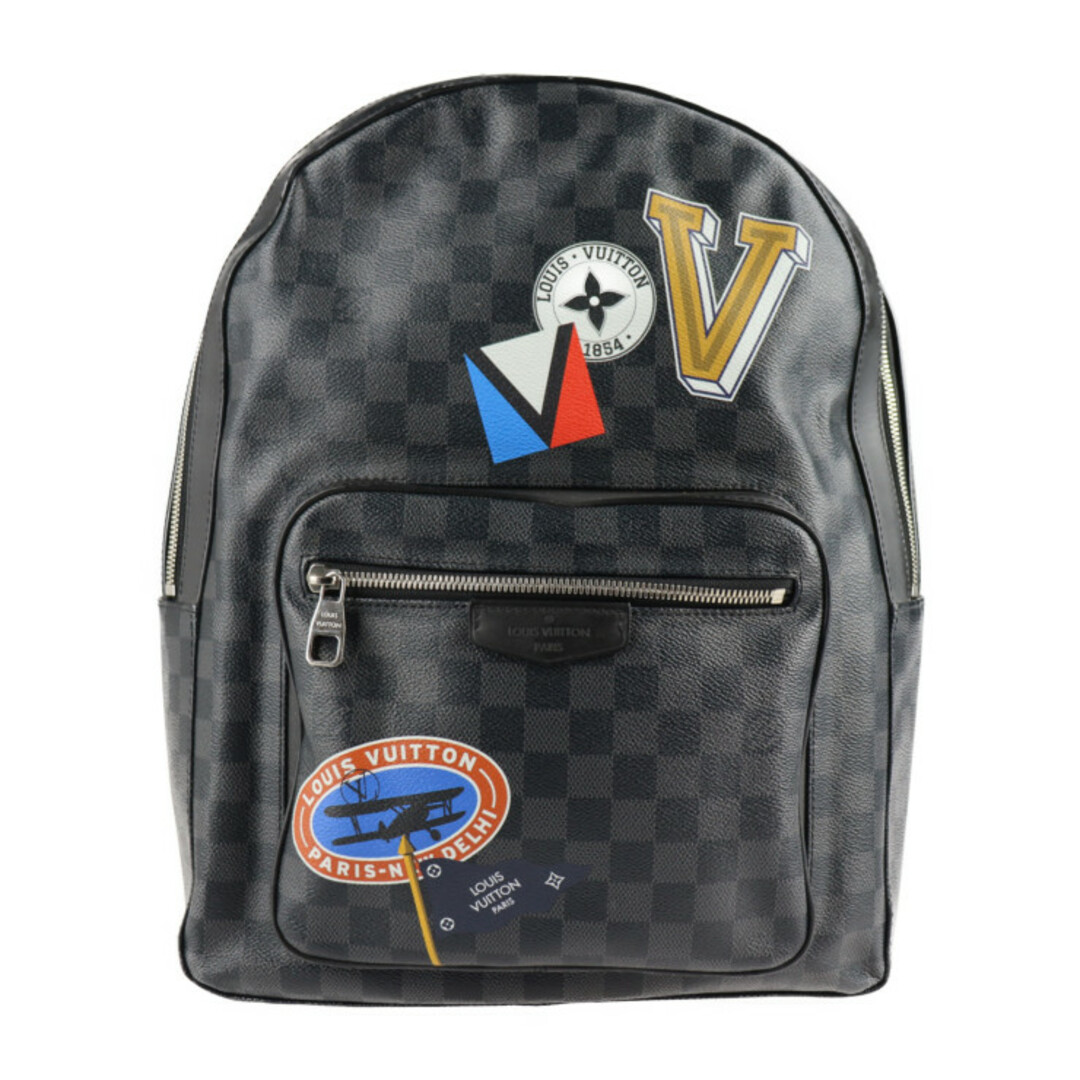 LOUIS VUITTON ルイ ヴィトン  ジョッシュ リュック・デイパック N64424 ダミエグラフィットキャンバス レザー  グレー ブラック  バックパック ビトン 【本物保証】