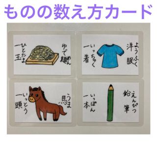 小学校受験　ものの数え方カード(知育玩具)
