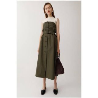 マウジー(moussy)のMOUSSY WAIST BELT BARE DRESS(ロングスカート)