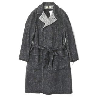 MAISON FLANEUR メゾンフラネウール 18AW イタリア製 INSIDE OUT COAT アルパカシルク混 ウールダブルチェスターコート 18WMUTR230 TY261 48 ブラック アウター【新古品】【中古】【MAISON FLANEUR】(チェスターコート)