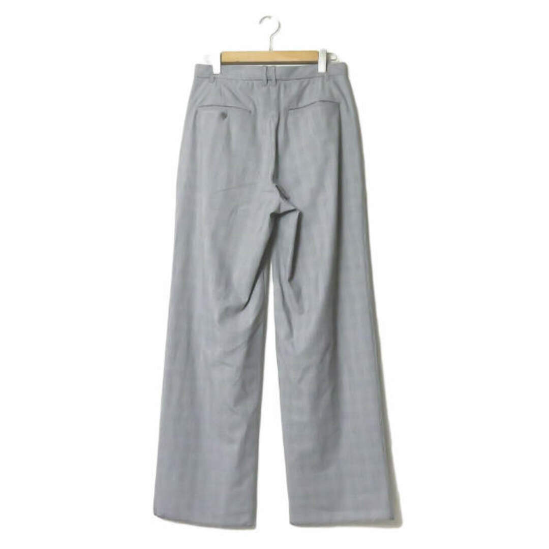 MANDO(マンドゥ)のmando マンド 21SS 日本製 GLEN CHECK TUCK WIDE PANTS ポリエステルレーヨン グレンチェック3プリーツバギーパンツ 21198-006 1 ブラック ボトムス【新古品】【中古】【mando】 メンズのパンツ(その他)の商品写真