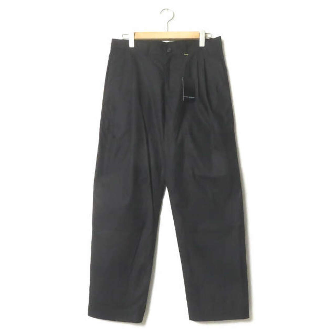 STEPHAN SCHNEIDER ステファンシュナイダー 20SS ベルギー製 TROUSERS PRAXIS コットン2タックワイドパンツ 5 ブラック ボトムス【新古品】【STEPHAN SCHNEIDER】