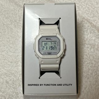 マーガレットハウエル(MARGARET HOWELL)の【値下】MHL CASIO G-SHOCK 腕時計 ホワイト DW-5600VT(腕時計(デジタル))