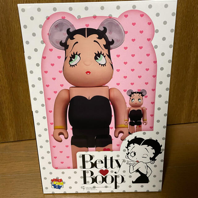 MEDICOM TOY(メディコムトイ)のBE@RBRICK Betty Boop BLACK Ver.100%&400% ハンドメイドのおもちゃ(フィギュア)の商品写真